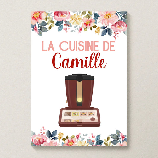 Affiche Cuisine personnalisée avec prénom - Robot de cuisine illustration Thermomix ou Monsieur Cuisine