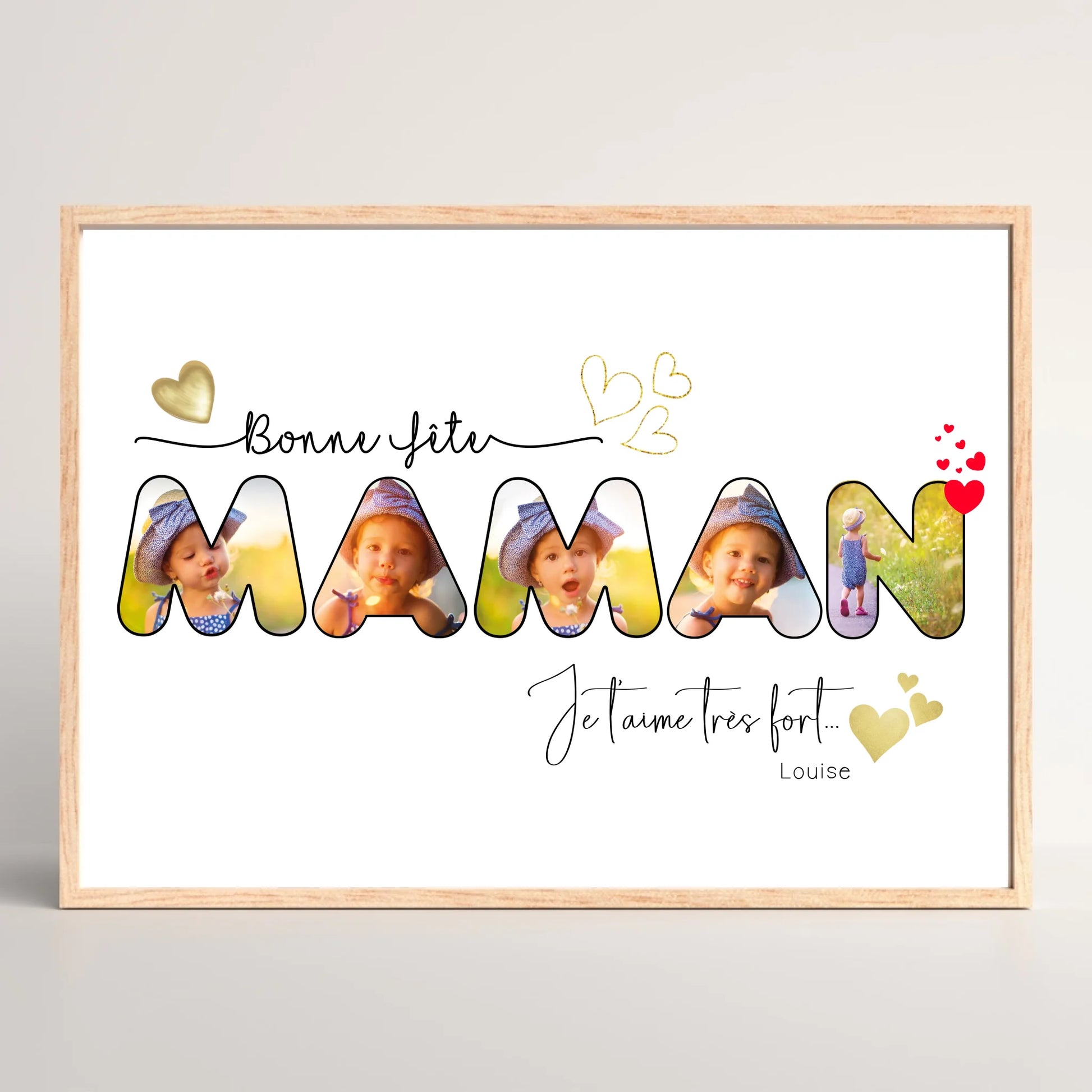 Cadre Maman personnalisé - Bonne fête Maman - Cadre Fête des mères