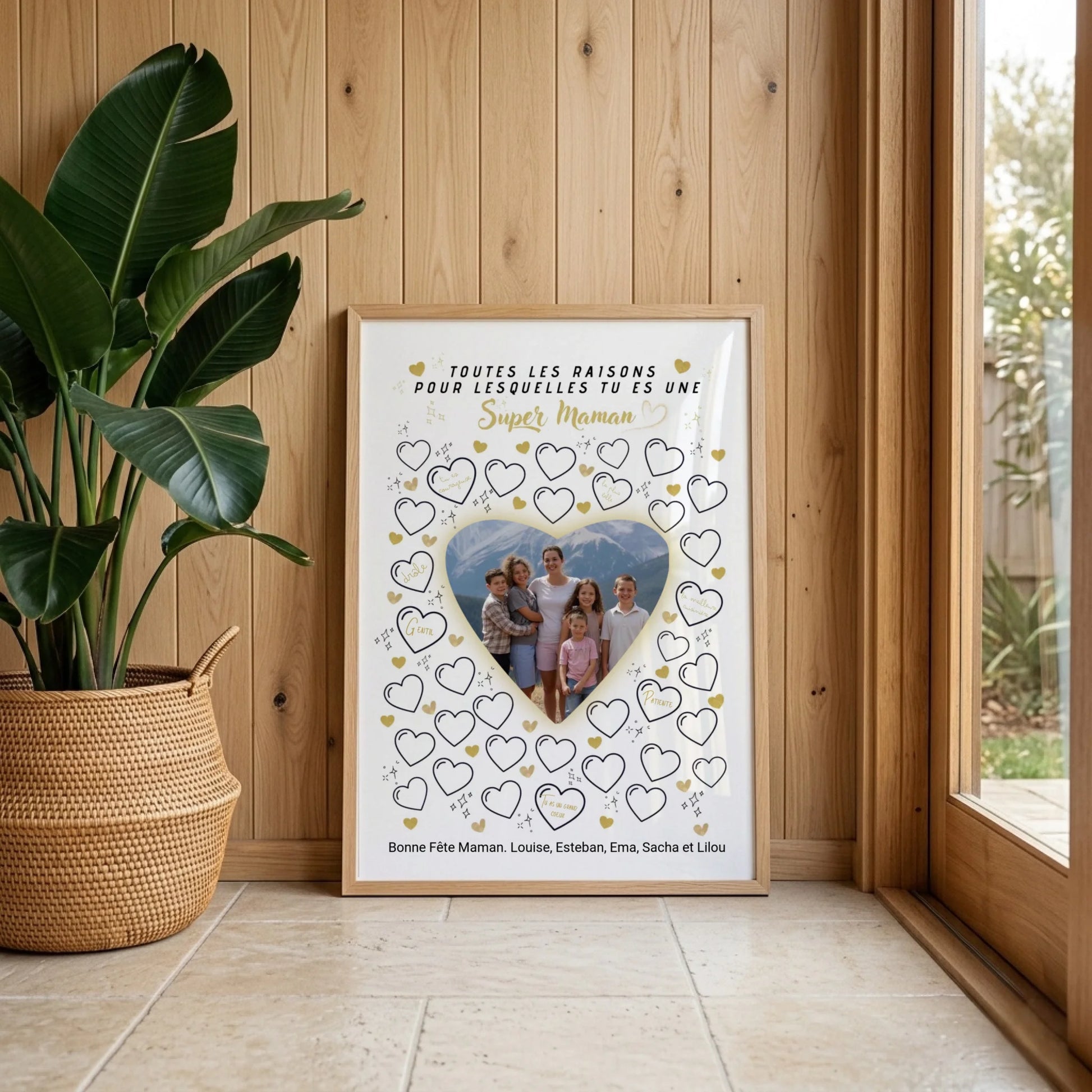 Cadeau dernière minute fête des mères – affiche personnalisée fichier numérique reçu en 1h