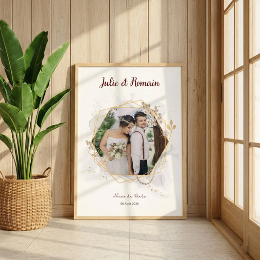 Cadeau Noces de Perle - Affiche personnalisée 30 ans de mariage