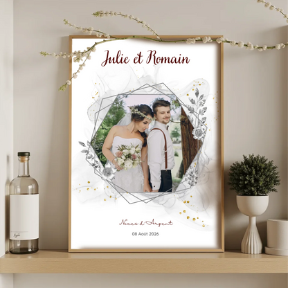 Cadeau Noces d'argent - Afficher personnalisée 25 ans de mariage