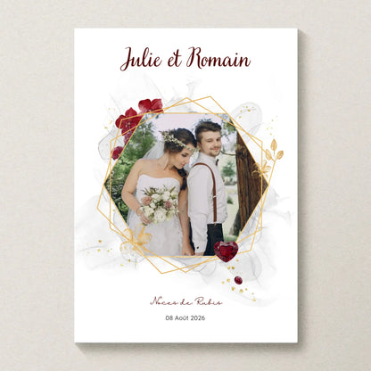 Cadeau Noces de Rubis - Affiche personnalisée 35 ans de mariage