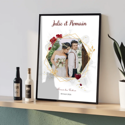 Cadeau Noces de Rubis - Affiche personnalisée 35 ans de mariage