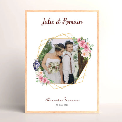 Affiche Personnalisée Noces de Faïence - Cadeau Unique 9 ans de Mariage