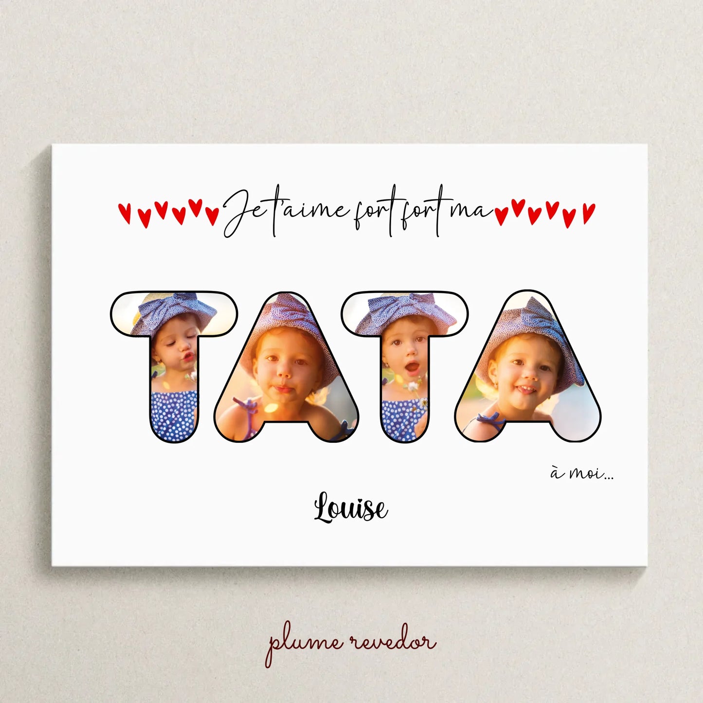 Affiche personnalisée Tata avec photos