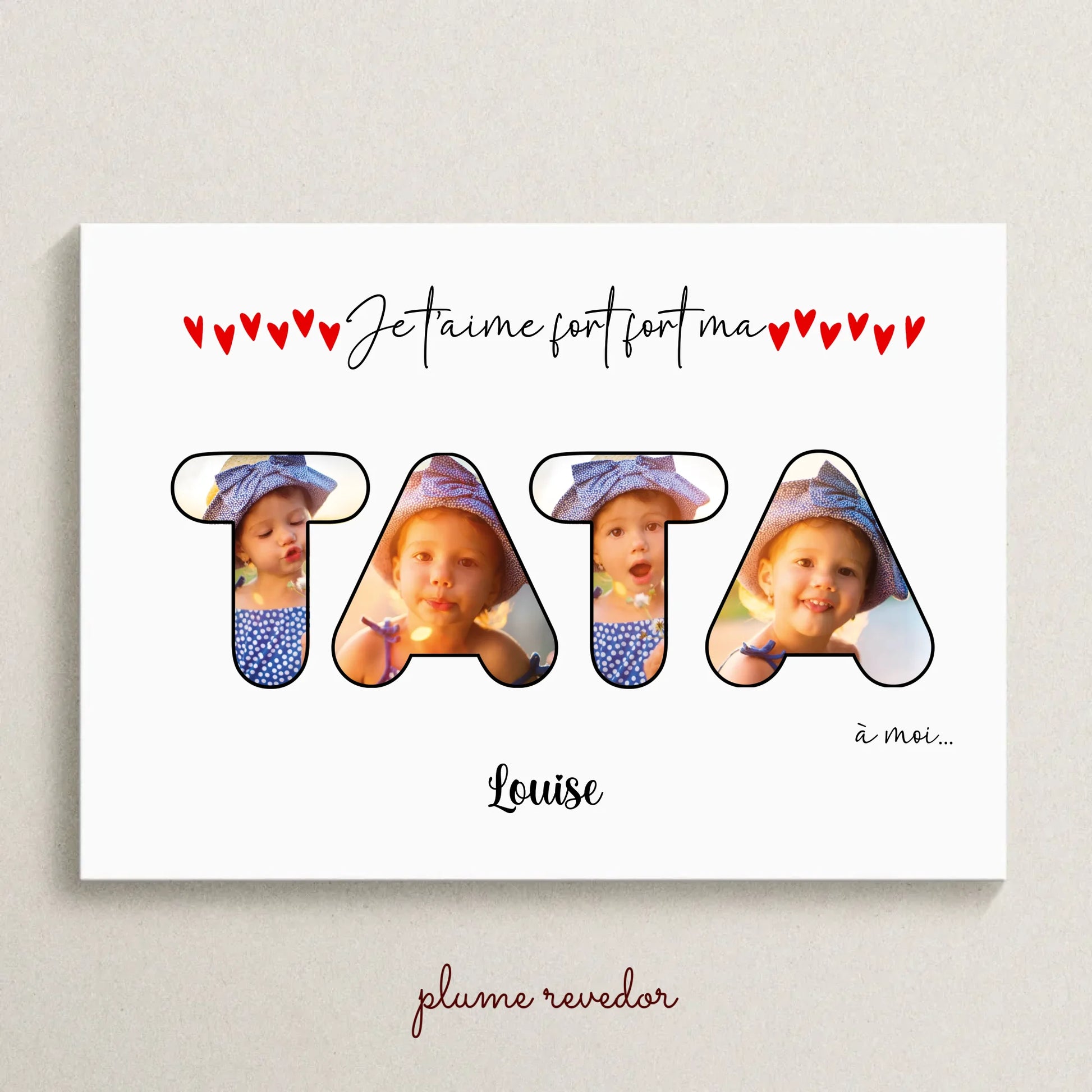 Affiche personnalisée Tata avec photos