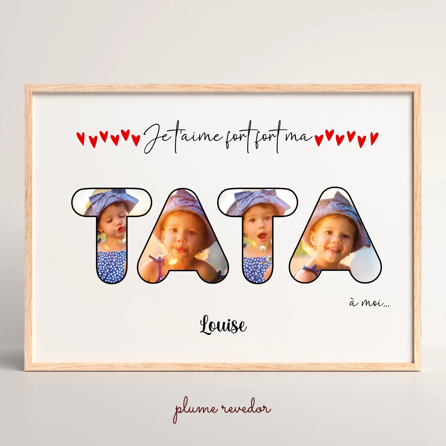Affiche personnalisée Tata avec photos