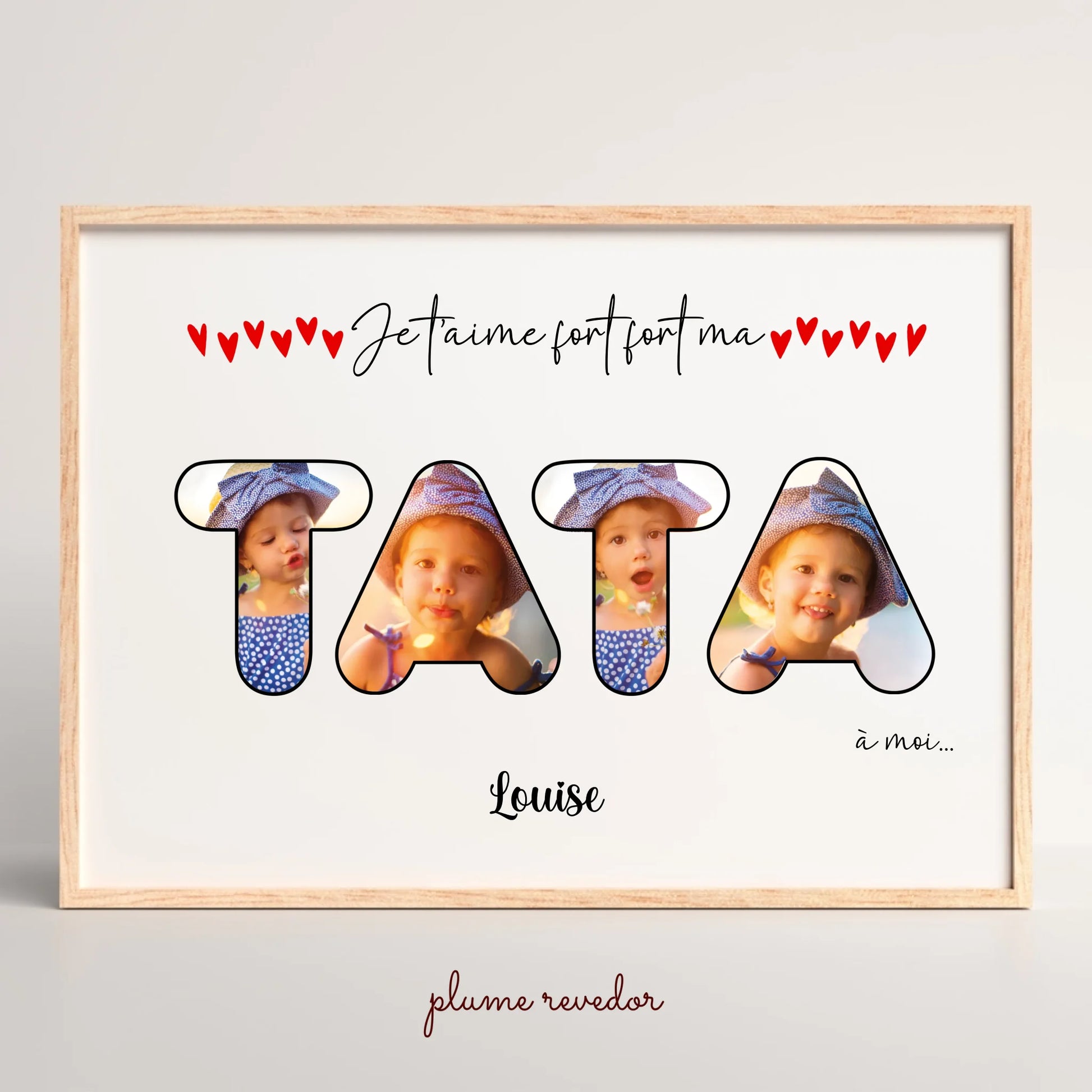 Affiche personnalisée Tata avec photos