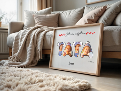 Affiche personnalisée Tata avec photos