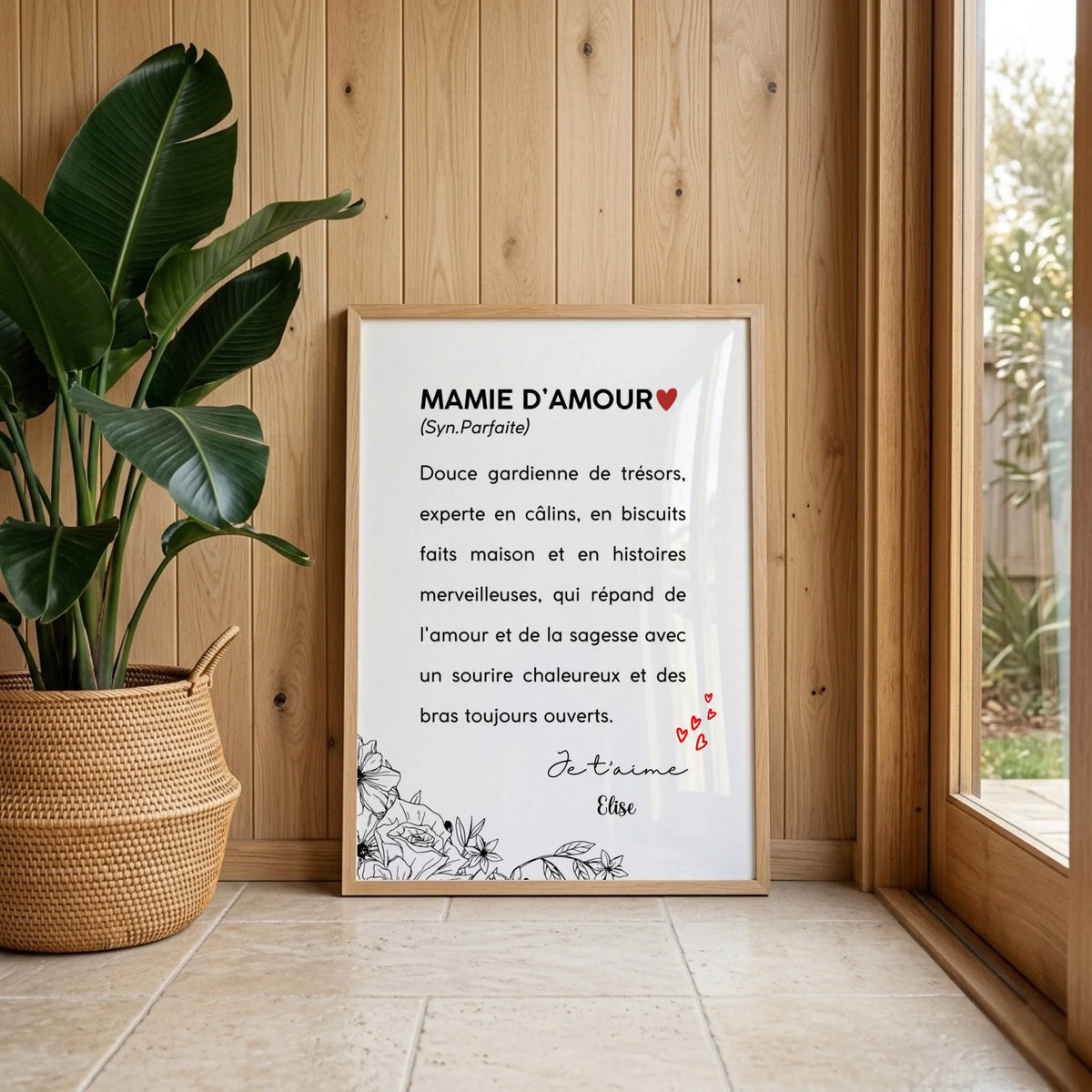 Affiche Personnalisée Mamie Définition - cadeau personnalisé mamie