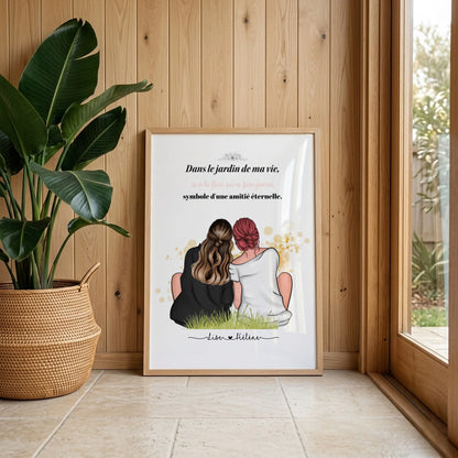 Affiche personnalisée Meilleure Amie - Cadeau personnalisé Meilleure Amie