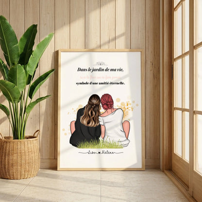 Affiche personnalisée Meilleure Amie - Cadeau personnalisé Meilleure Amie
