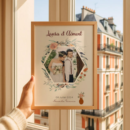 Affiche Personnalisée Noces de Faïence - Cadeau anniversaire de Mariage 