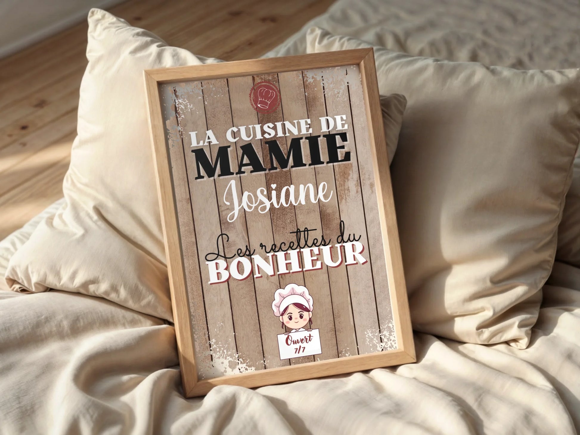 Affiche Mamie personnalisée - La cuisine de Mamie avec prénom