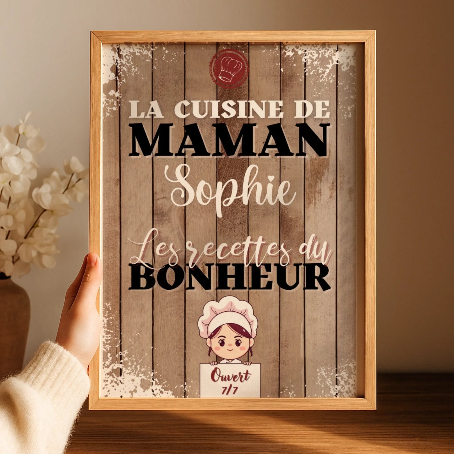 Affiche Mamie personnalisée - La cuisine de Mamie avec prénom