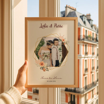 Affiche Personnalisée Noces de Laine- Cadeau Unique pour 7ème Anniversaire de Mariage