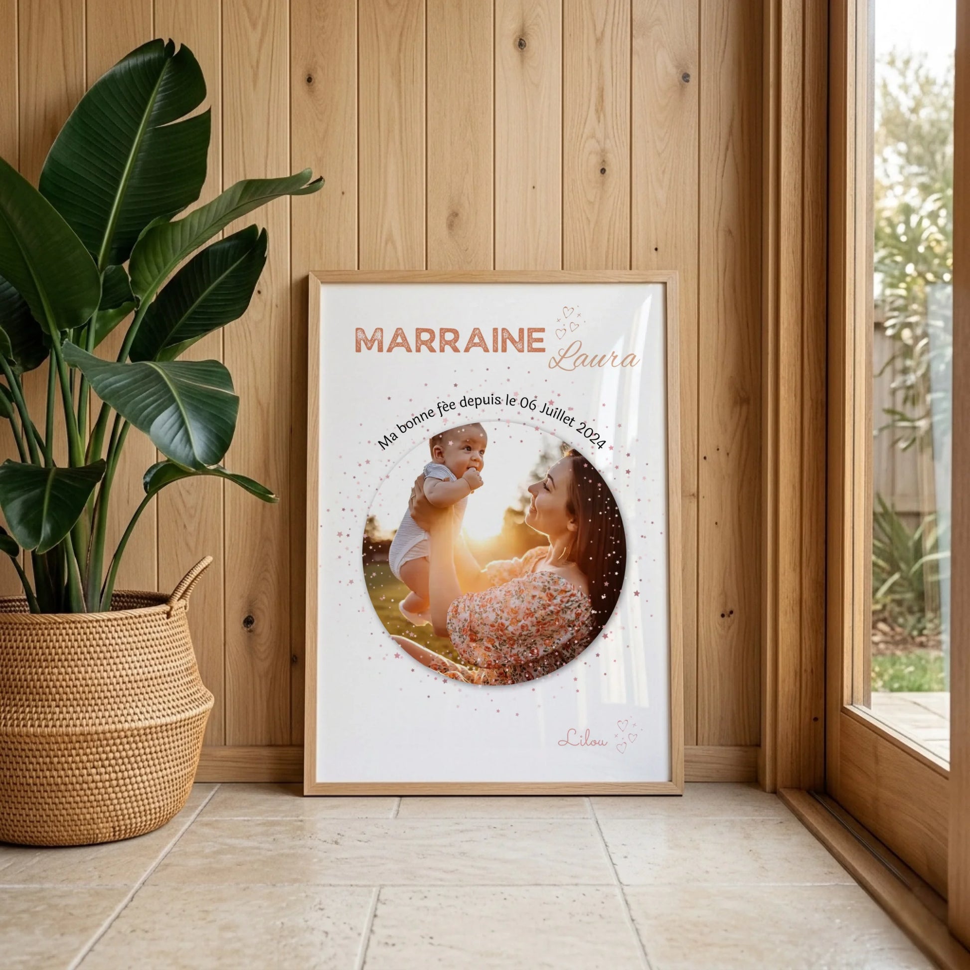 Affiche personnalisée Marraine avec Photo