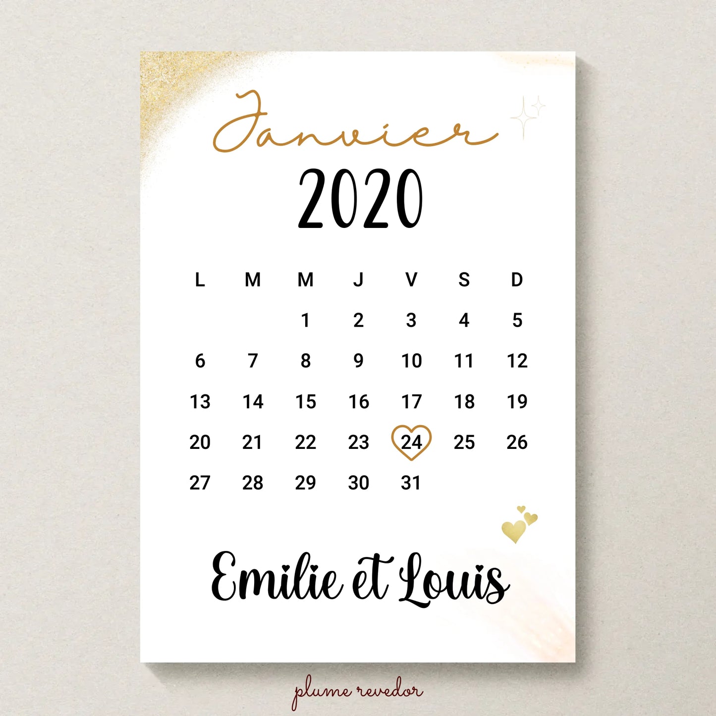 Affiche personnalisée Plume Revedor