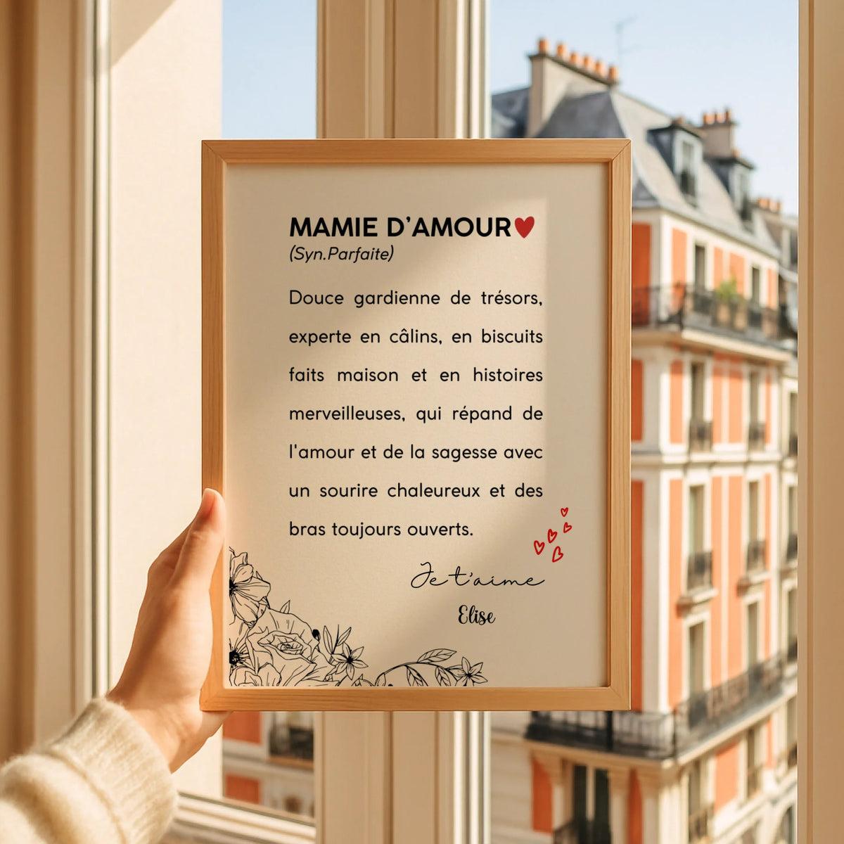 Affiche Personnalisée Mamie Définition - cadeau personnalisé mamie
