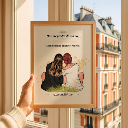 Affiche personnalisée Meilleure Amie - Cadeau personnalisé Meilleure Amie