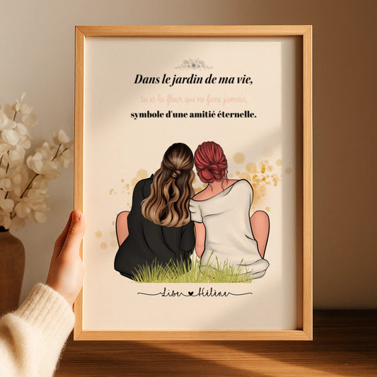 Affiche personnalisée Meilleure Amie - Cadeau personnalisé Meilleure Amie