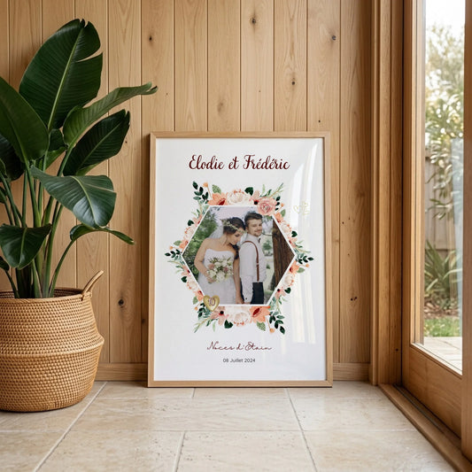 Affiche Personnalisée Noces d'Étain - Cadeau anniversaire de Mariage 10 ans