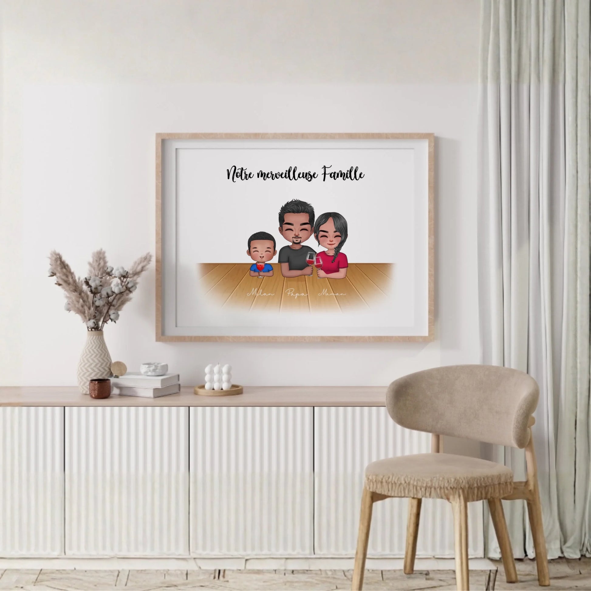 Affiche personnalisée Famille CHIBI