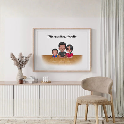 Affiche personnalisée Famille CHIBI