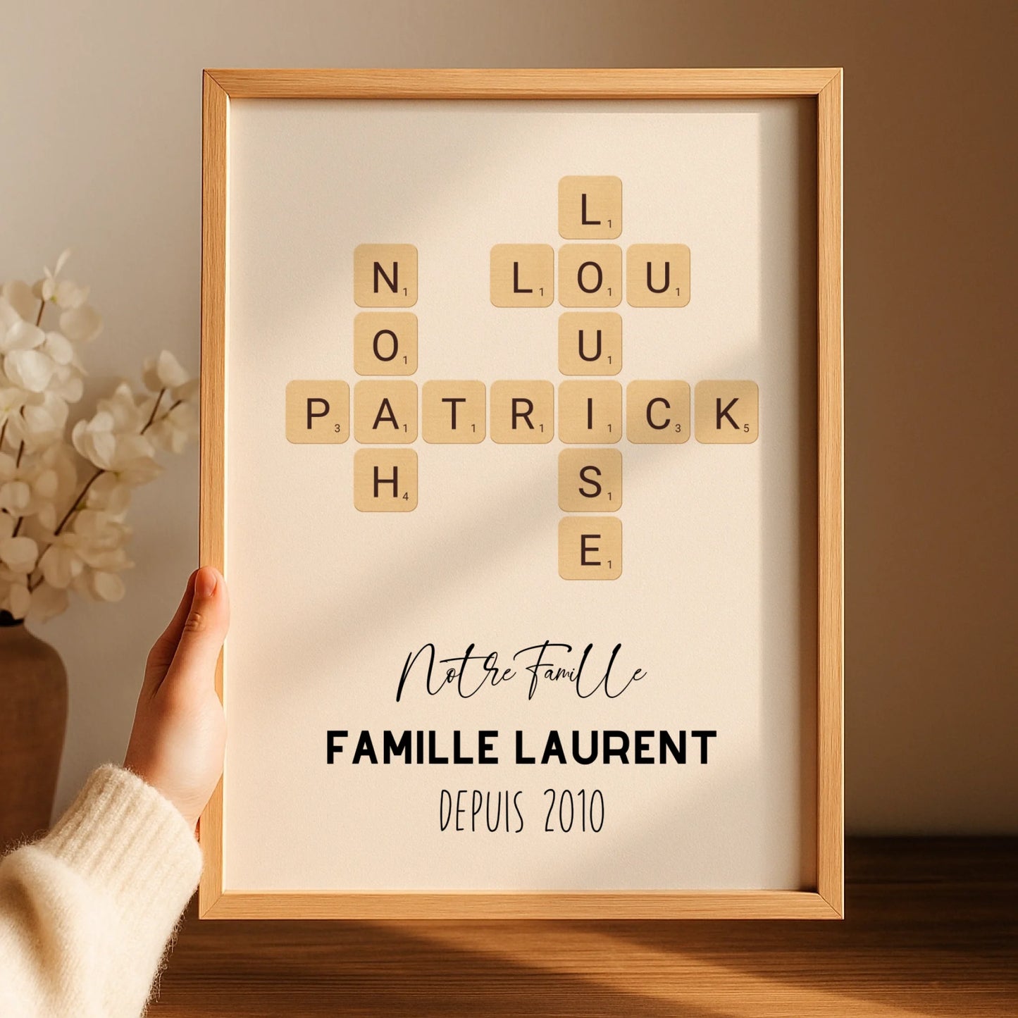 Affiche Personnalisée Famille Scrabble
