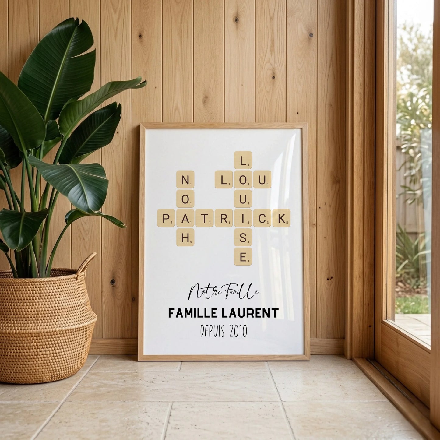 Affiche Personnalisée Famille Scrabble