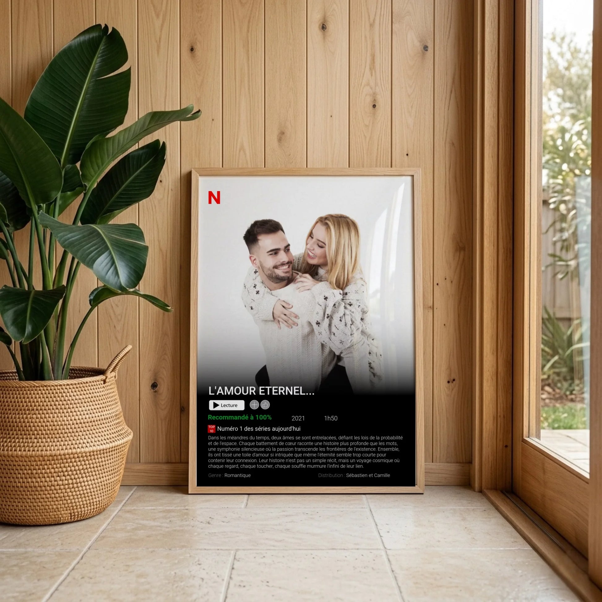 Affiche Personnalisée Netflix - Couple - Saint Valentin