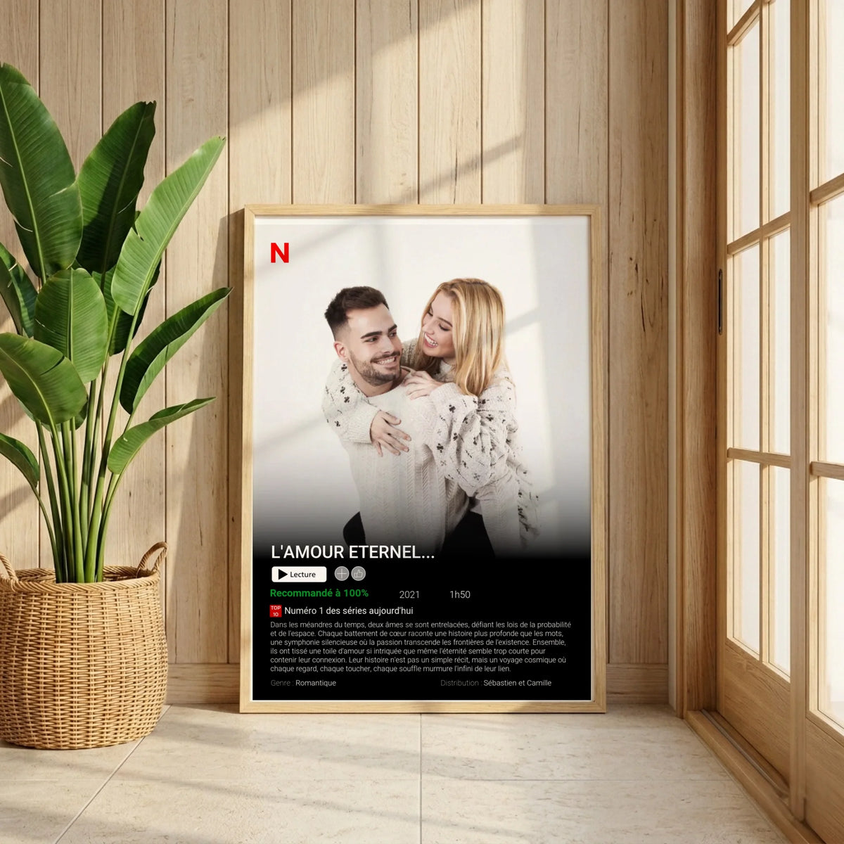 Affiche Personnalisée Netflix - Couple - Saint Valentin