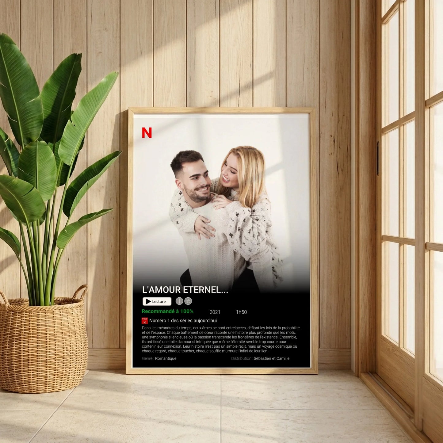 Affiche Personnalisée Netflix - Couple - Saint Valentin