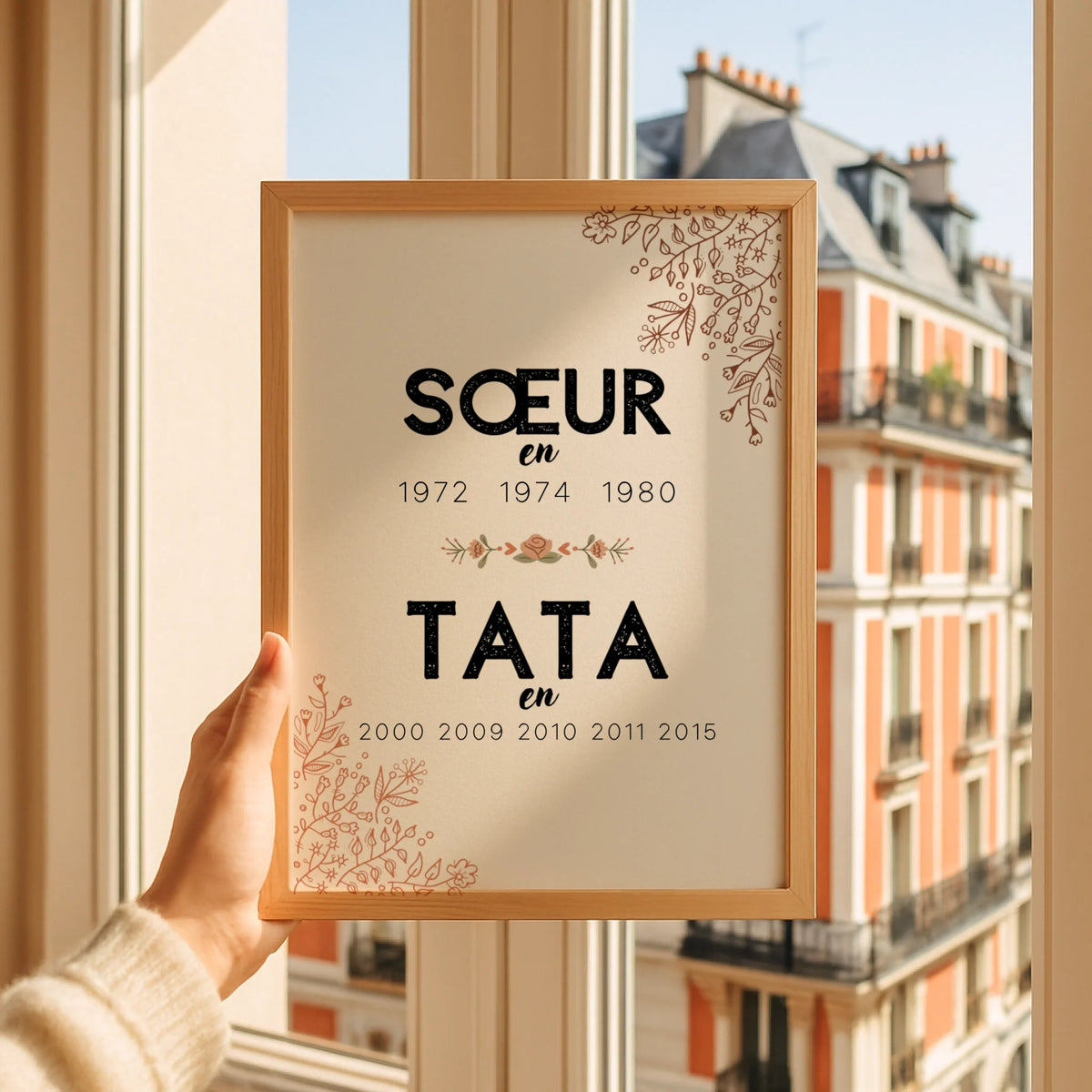 Affiche Personnalisée Annonce grossesse Future TATA - Cadeau annonce grossesse Tata
