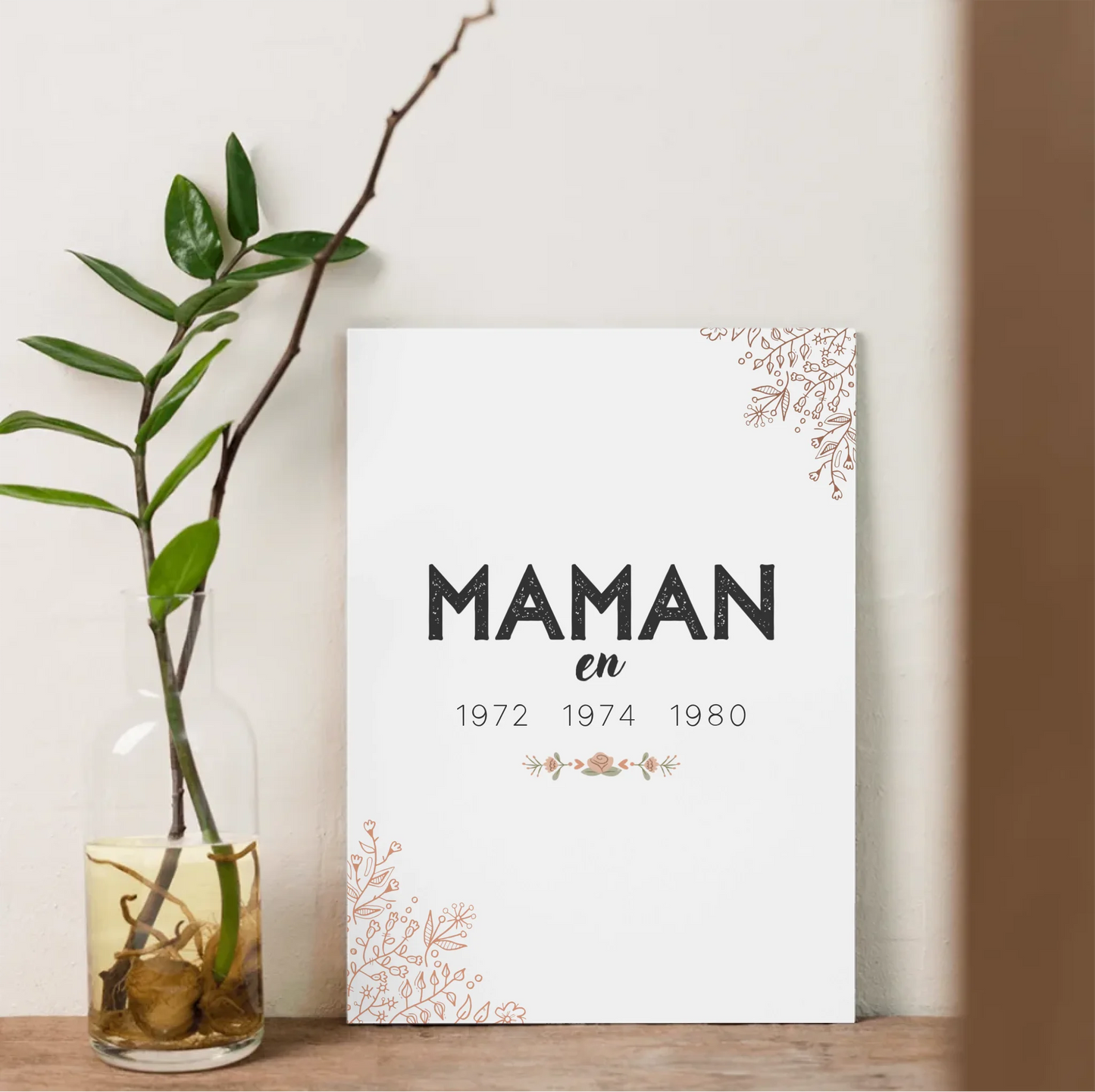 Affiche Personnalisée Maman  années de naissance