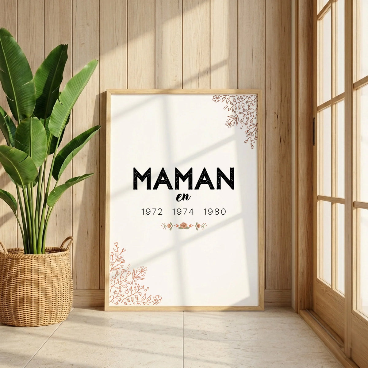 Affiche Personnalisée Maman Mamie années de naissance - Annonce grossesse