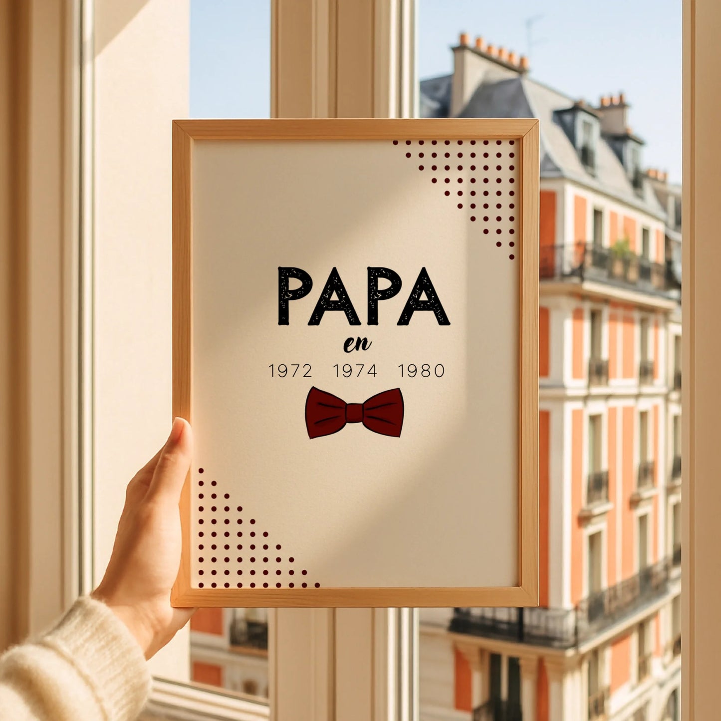 Affiche Personnalisée Papa Années de naissance
