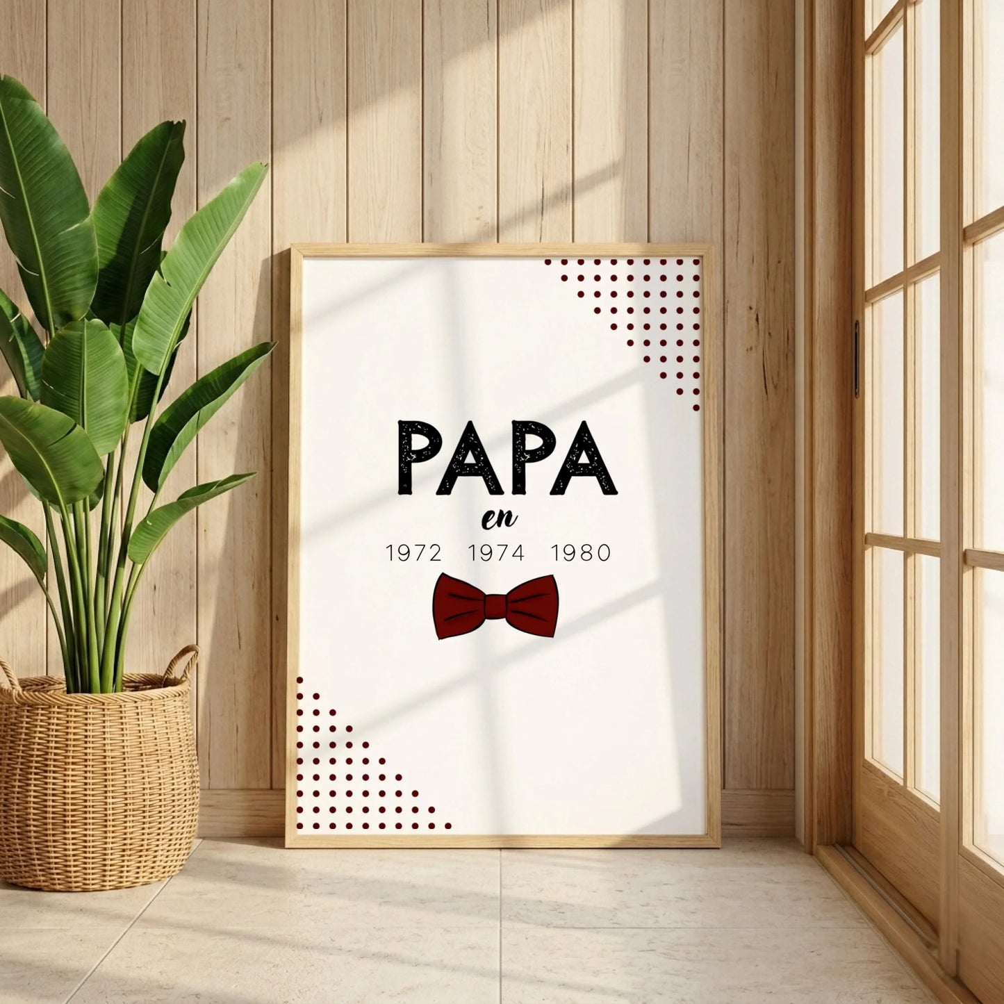 Affiche Personnalisée Papa Années de naissance