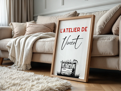 Affiche personnalisée Bricolage - Cadeau Homme Bricoleur