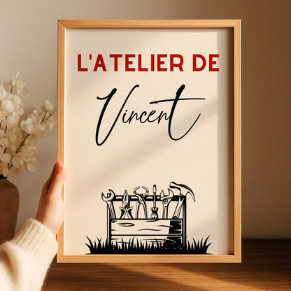Affiche personnalisée Bricolage - Cadeau Homme Bricoleur