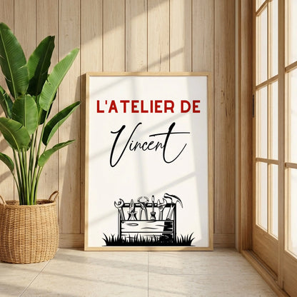 Affiche personnalisée Bricolage - Cadeau Homme Bricoleur