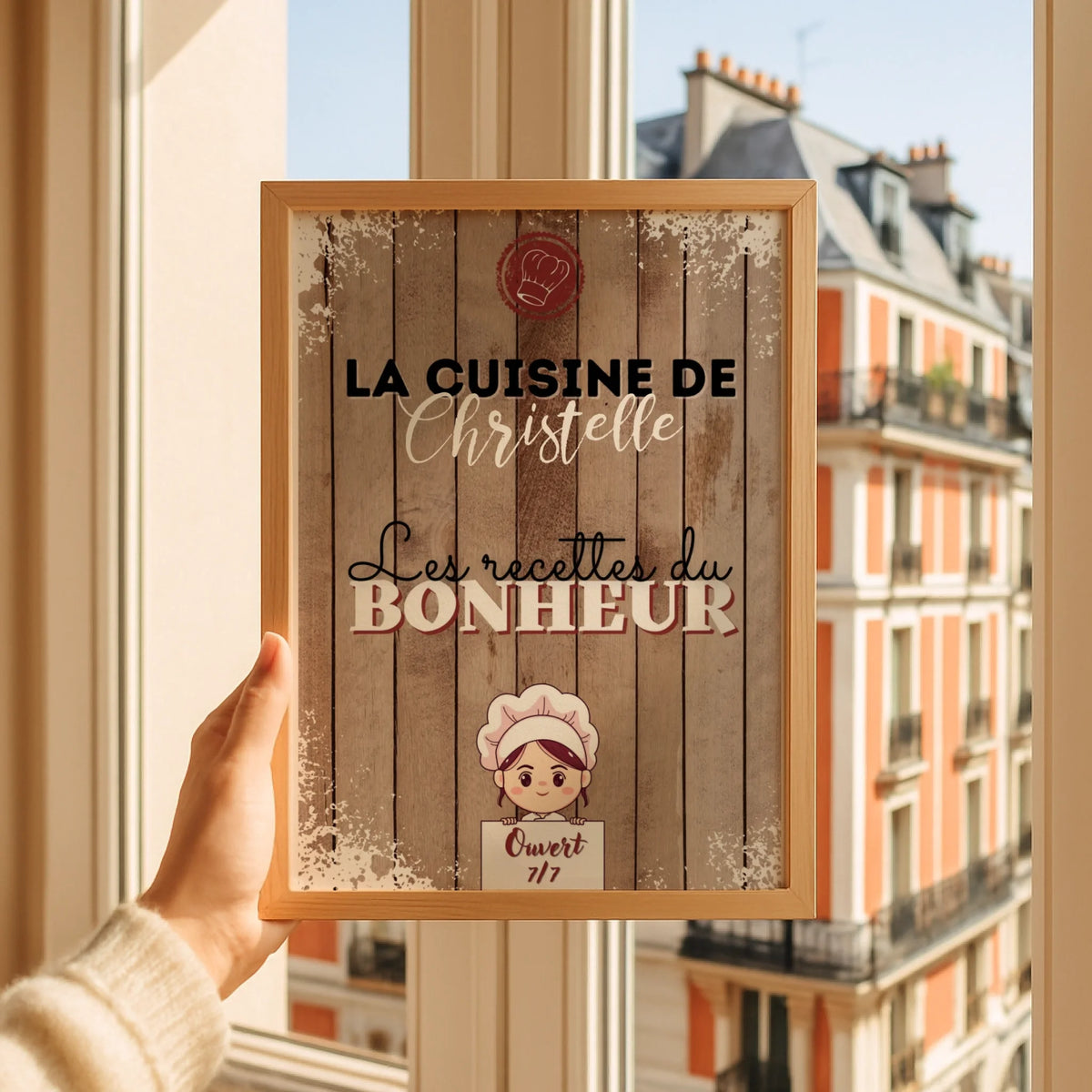 Affiche personnalisée - La cuisine de [prénom]