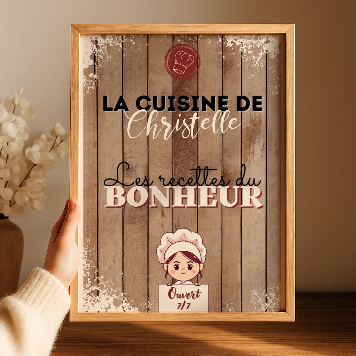 Affiche personnalisée - La cuisine de [prénom]