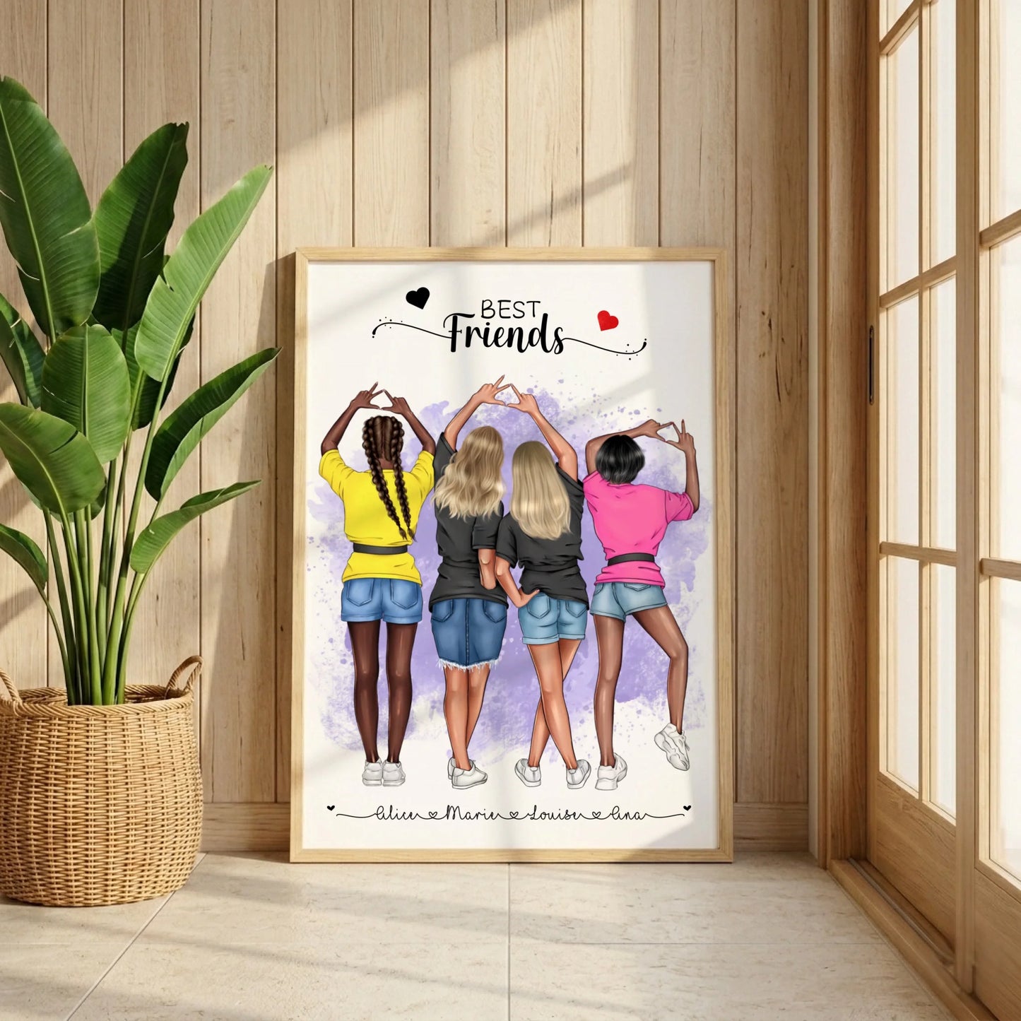 Affiche BEST FRIENDS personnalisée - Meilleures Amies