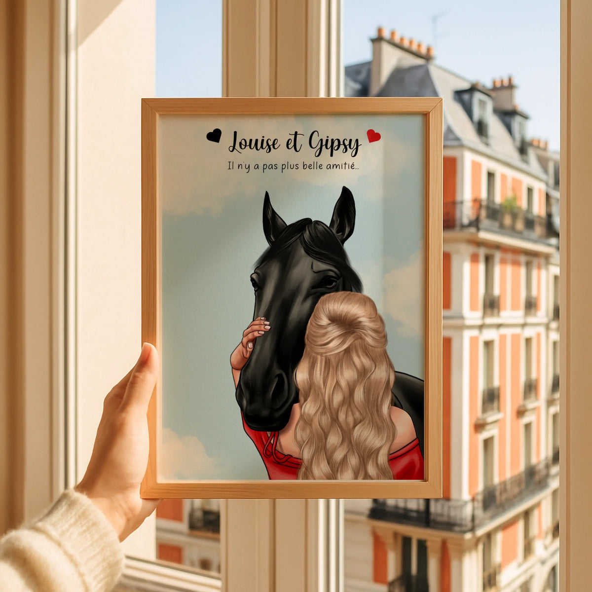 Affiche Femme & Cheval : Amitié Personnalisée - Cadeau Équitation