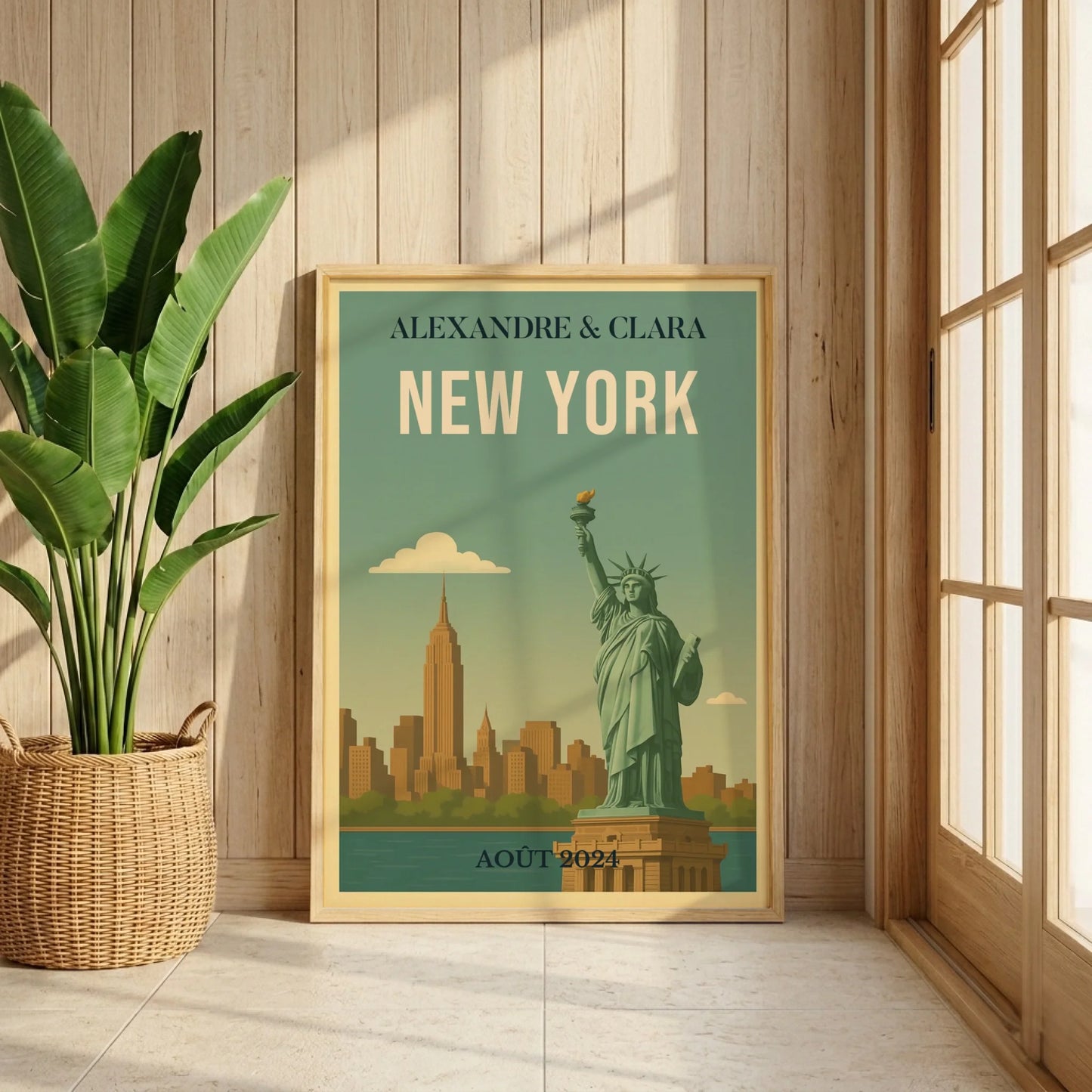 Affiche personnalisée New York – Statue de la Liberté vintage