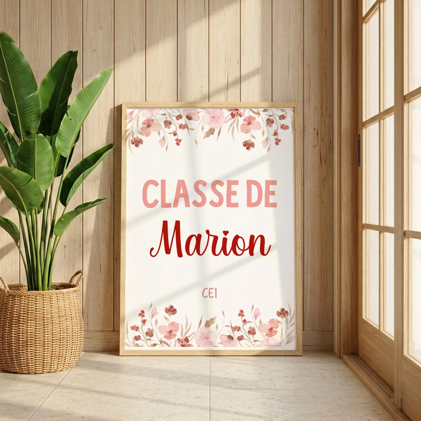 Affiche personnalisée maîtresse « Classe de [Prénom] » - Cadeau Maîtresse