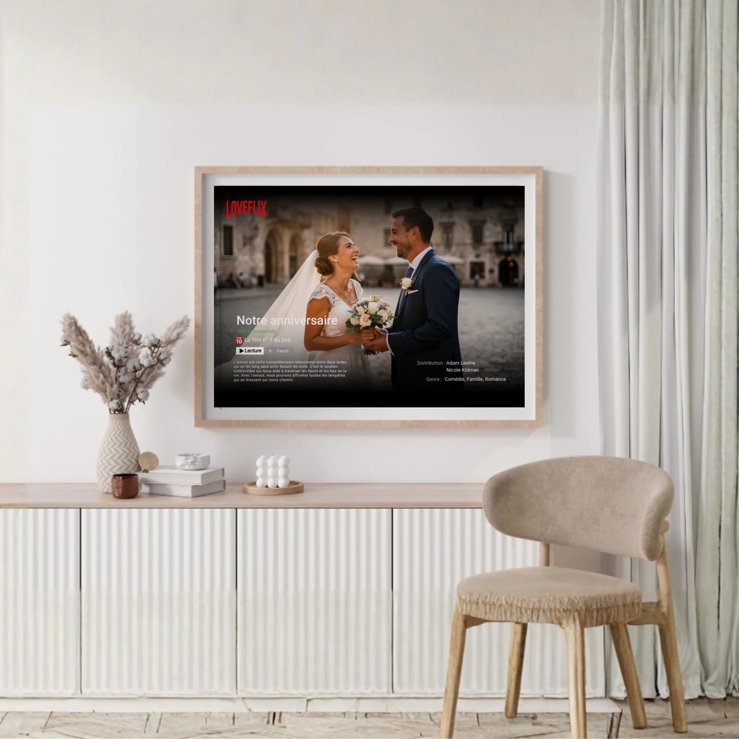 Affiche personnalisée couple Netflix