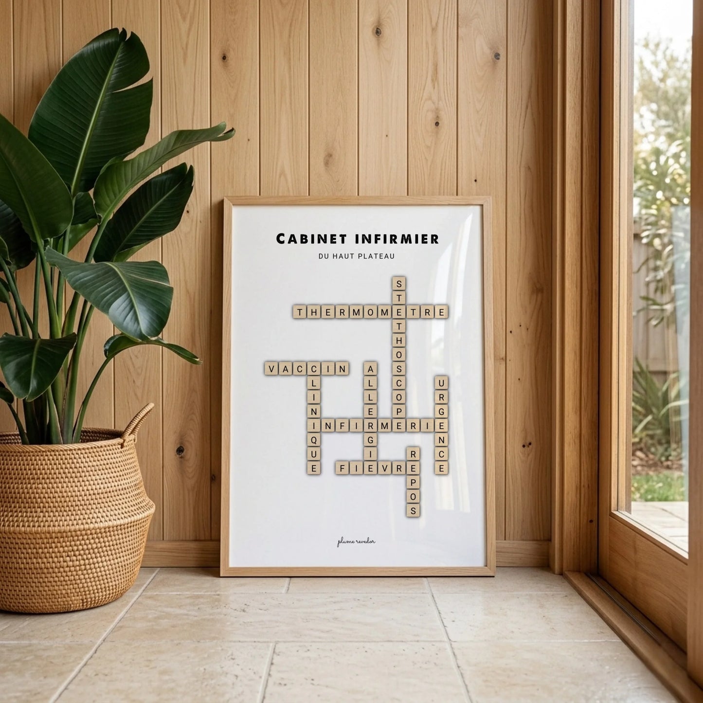 Affiche Infirmière Personnalisée Nom du Cabinet – Cadeau Installation Infirmière Libérale & Déco