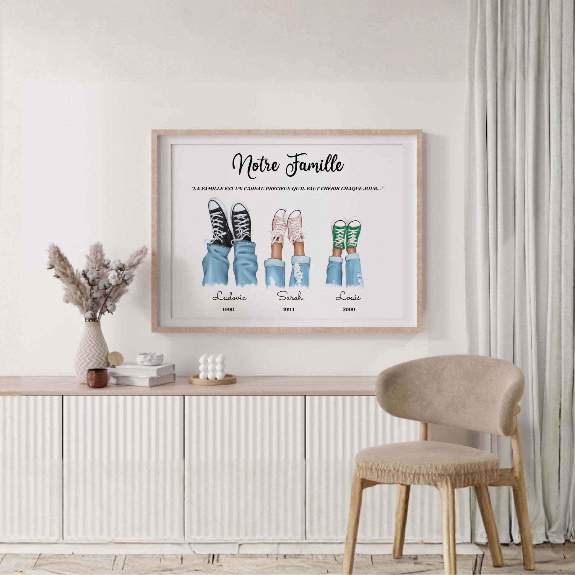 Affiche personnalisée - Portrait de Famille avec chaussures